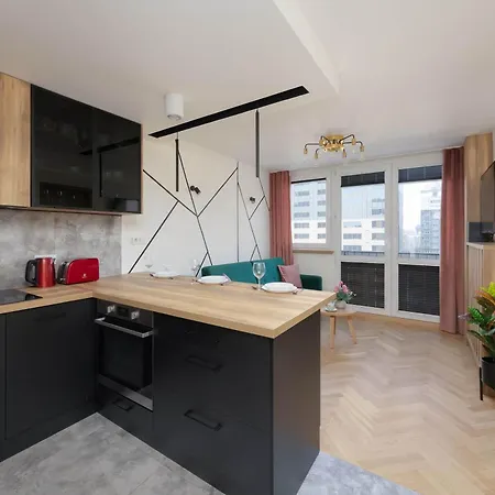 公寓 Modern One-bedroom In The Centre 550 M To The Palace Of Culture And Science By Renters